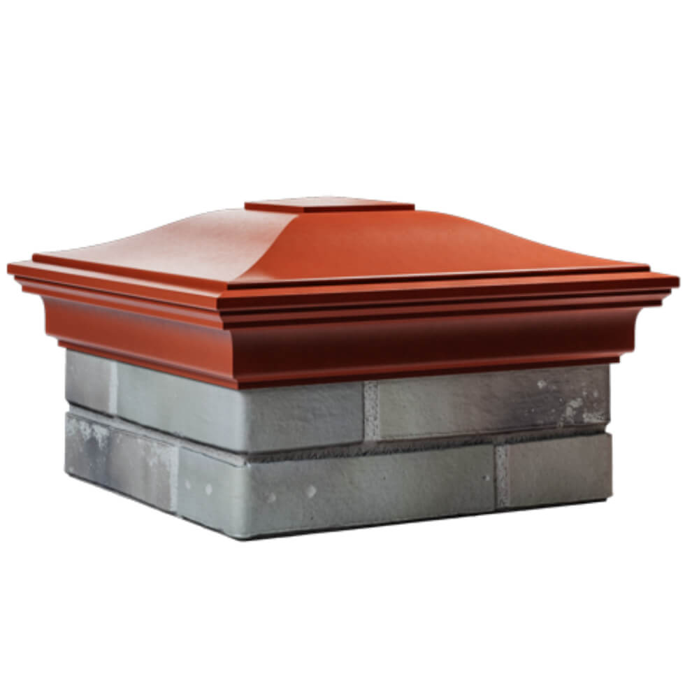 Колпак Zking Монблан Красный на столб 1.5х1.5 кирпича (385х385мм) в Феодосии фото