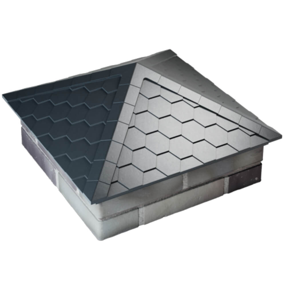 Колпак Zking Эверест Серый на столб 2х2 кирпича (535х535мм) Феодосия фото