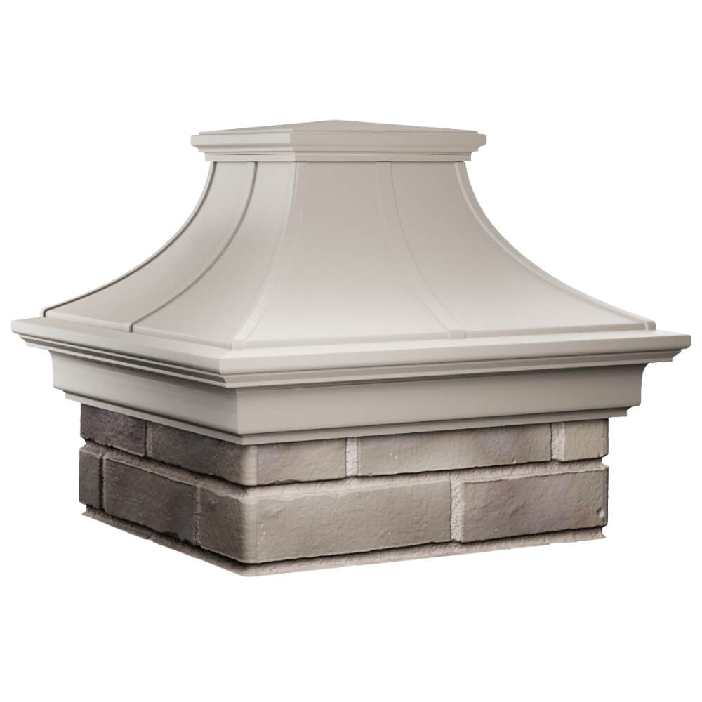 Колпак Zking Монблан Премиум Бежевый на столб 1.5х1.5 кирпича (385х385мм) в Феодосии фото