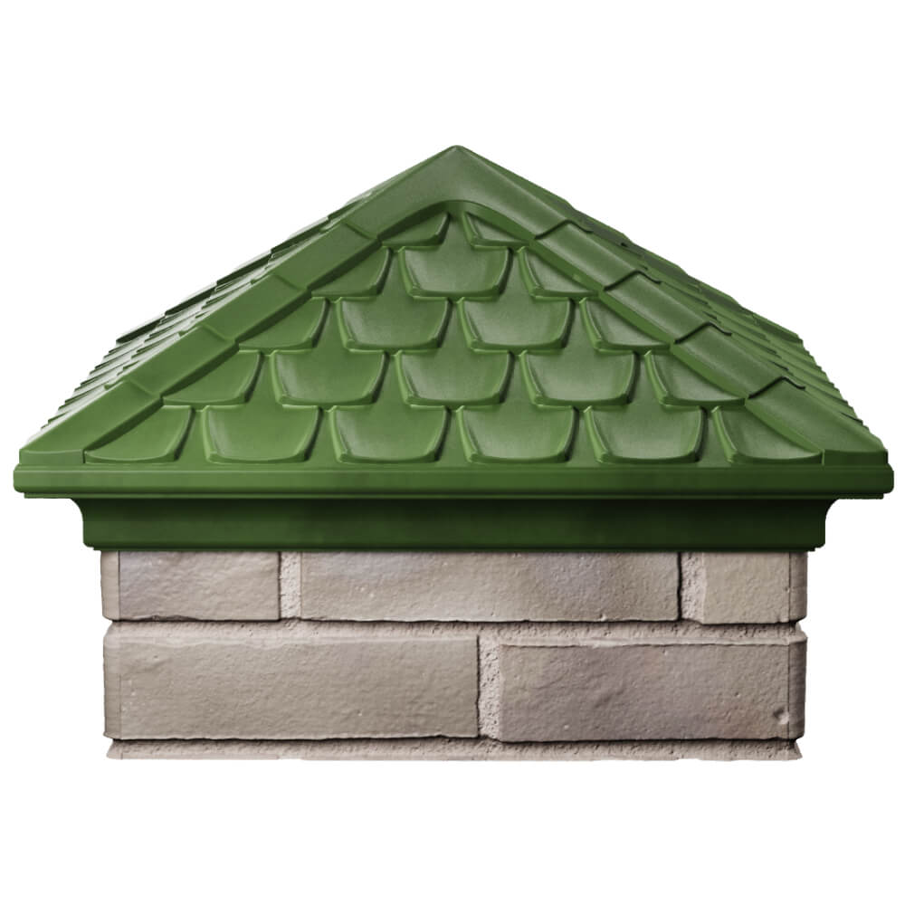 Колпак Zking Эльбрус Зеленый на столб 1.5х1.5 кирпича (385х385мм) Феодосия фото