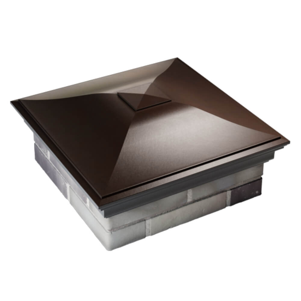 Колпак Zking Монблан Коричневый на столб 2х2 кирпича (515х515мм) Феодосия фото