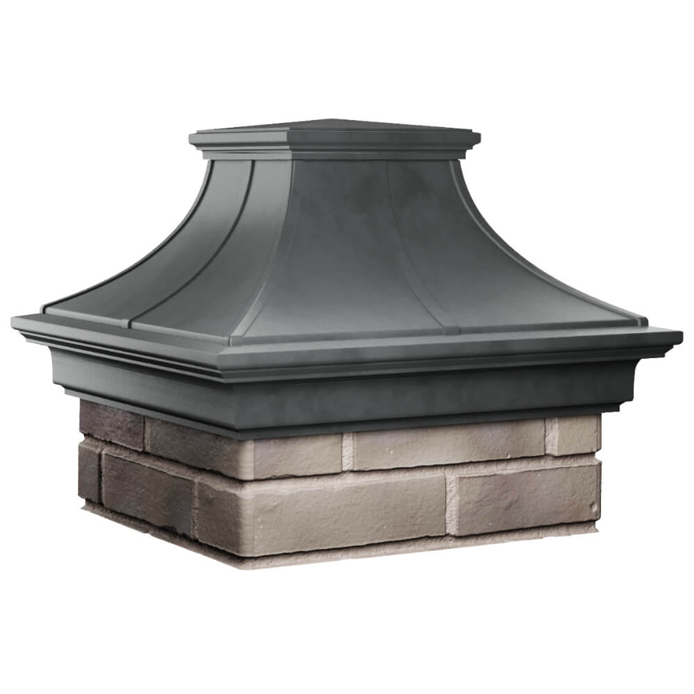 Колпак Zking Монблан Премиум Серый на столб 1.5х1.5 кирпича (385х385мм) в Феодосии фото