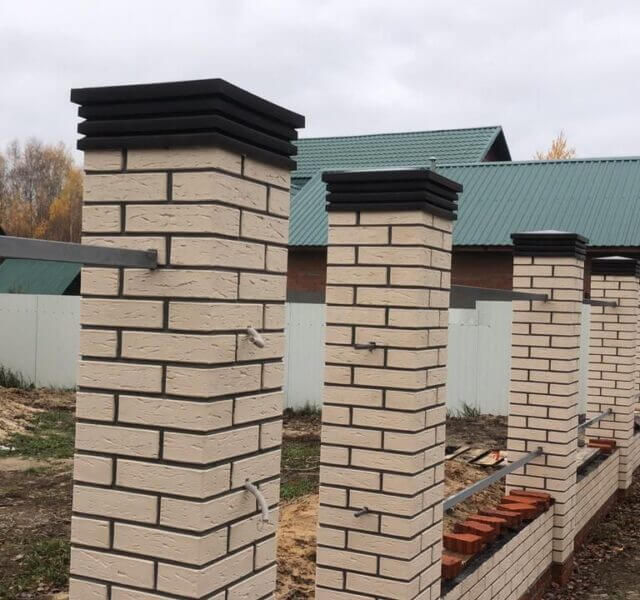 Колпак Zking Бона ХайТек Коричневый на столб 1.5х1.5 кирпича (385х385мм) в Феодосии фото