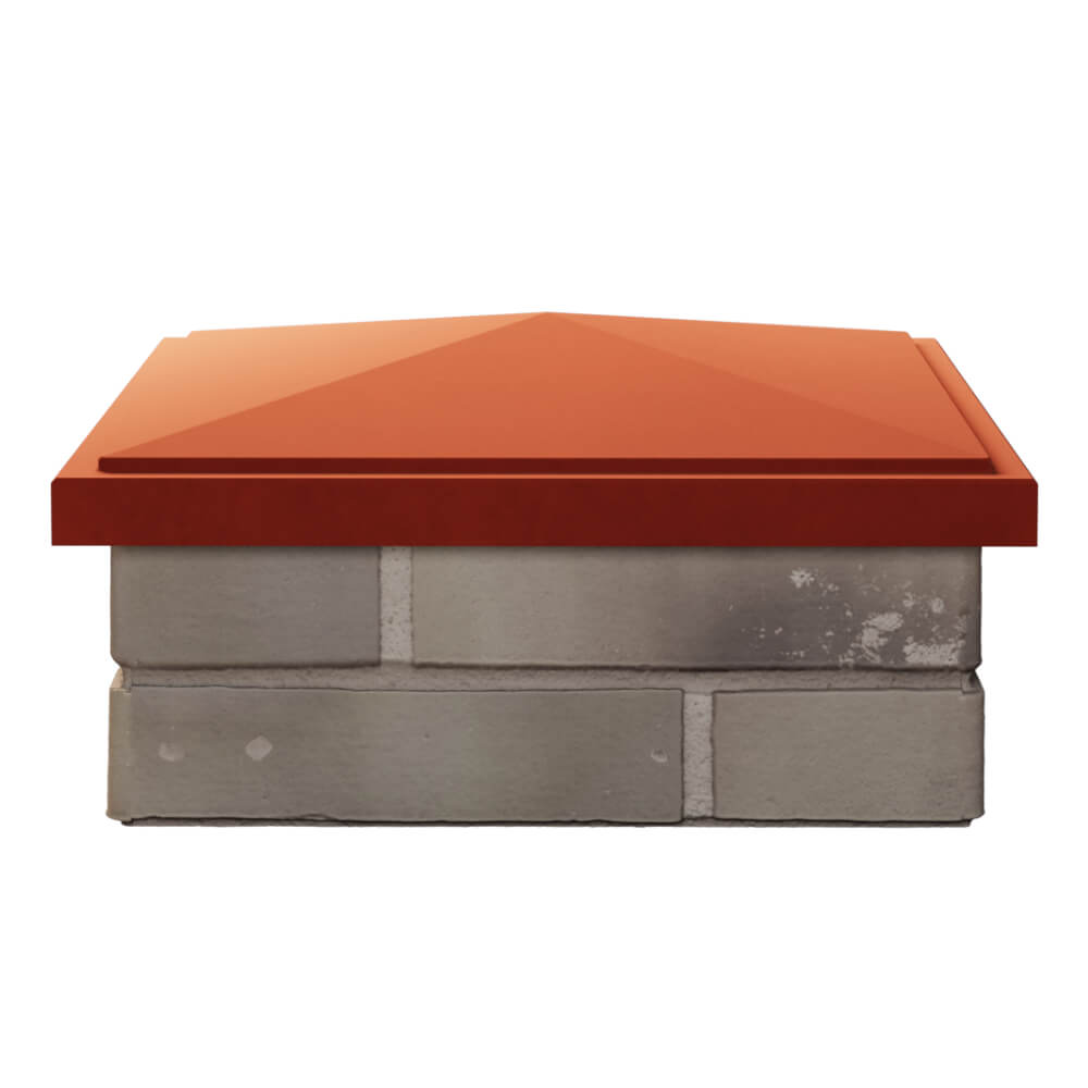 Колпак Zking БонаМоно Красный на столб 1.5х1.5 кирпича (385х385, 400х400мм) Феодосия фото