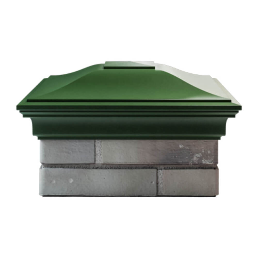 Колпак Zking Монблан Зеленый на столб 1.5х1.5 еврокирпича 0.7НФ (355х355мм) Феодосия фото