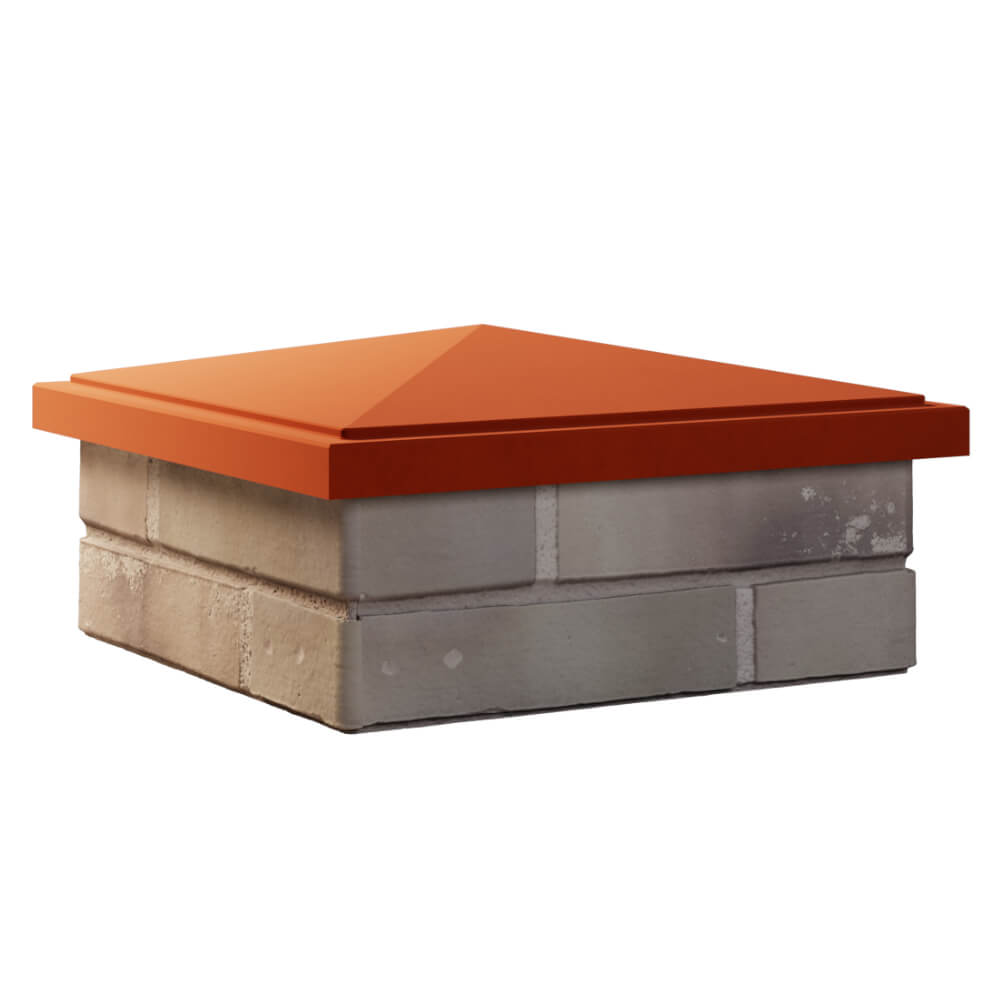 Колпак Zking БонаМоно Красный на столб 1.5х1.5 кирпича (385х385, 400х400мм) в Феодосии фото