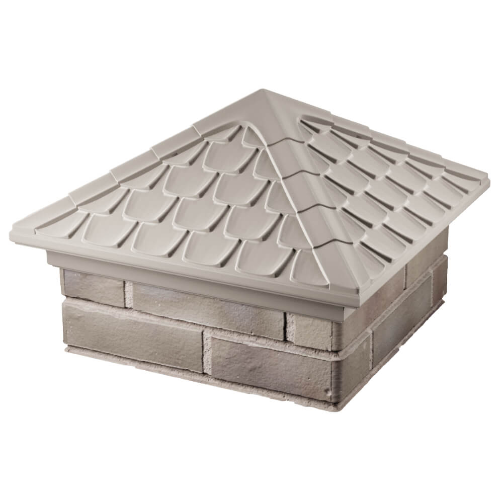 Колпак Zking Эльбрус Бежевый на столб 1.5х1.5 кирпича (385х385мм) в Феодосии фото