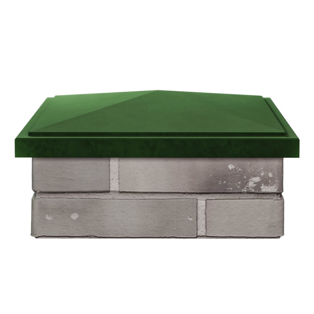 Колпак Zking БонаМоно Зеленый на столб 1.5х1.5 кирпича (385х385, 400х400мм) Феодосия фото