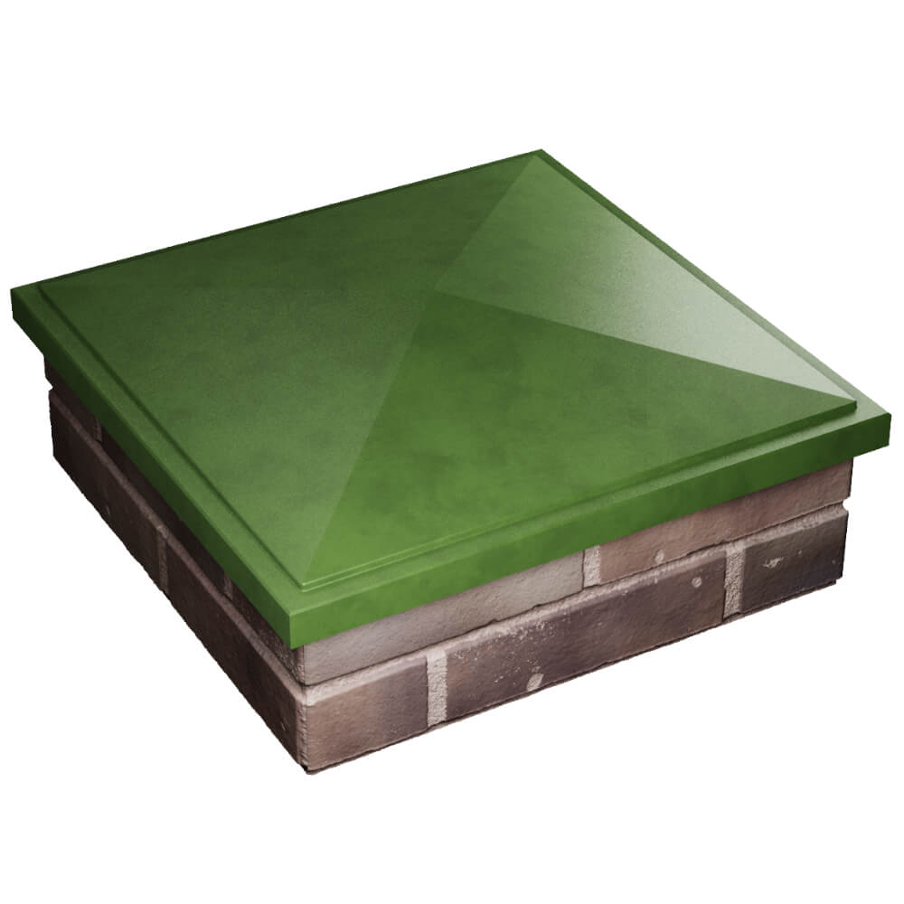 Колпак Zking БонаМоно Зеленый на столб 2х2 кирпича (515х515, 530х530мм) в Феодосии фото