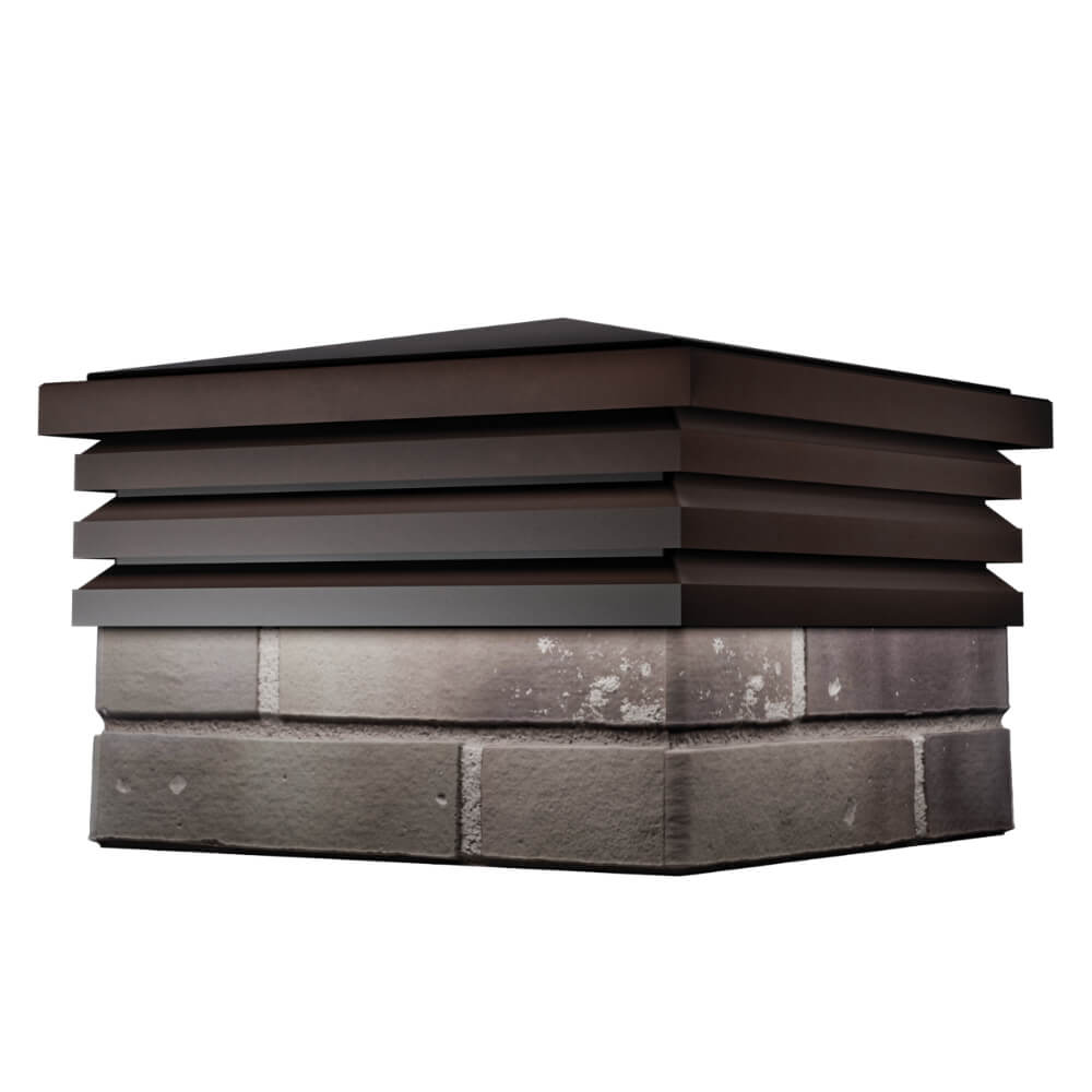 Колпак Zking Бона ХайТек Коричневый на столб 1.5х1.5 кирпича (385х385мм) в Феодосии фото