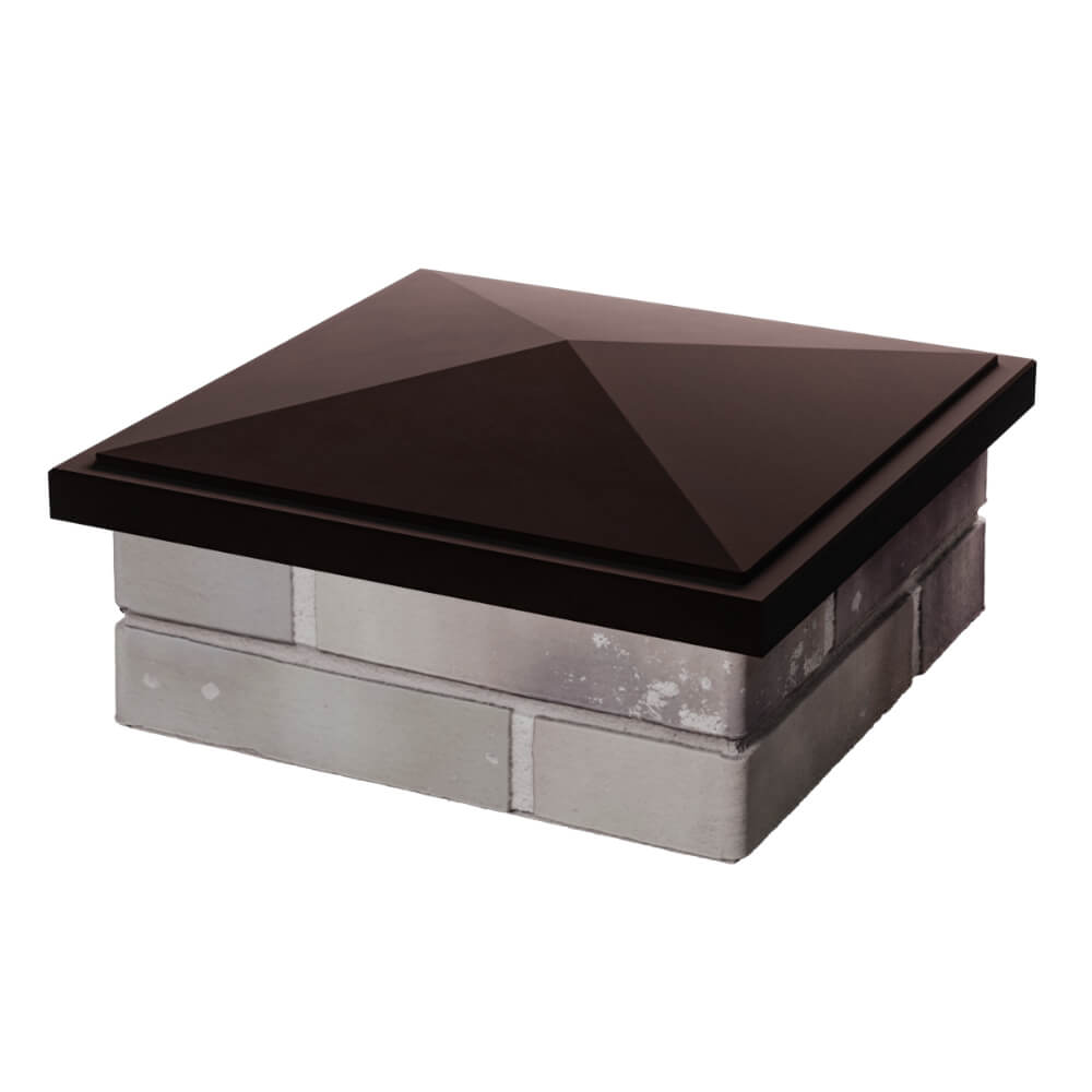 Колпак Zking БонаМоно Коричневый на столб 1.5х1.5 кирпича (385х385, 400х400мм) в Феодосии фото