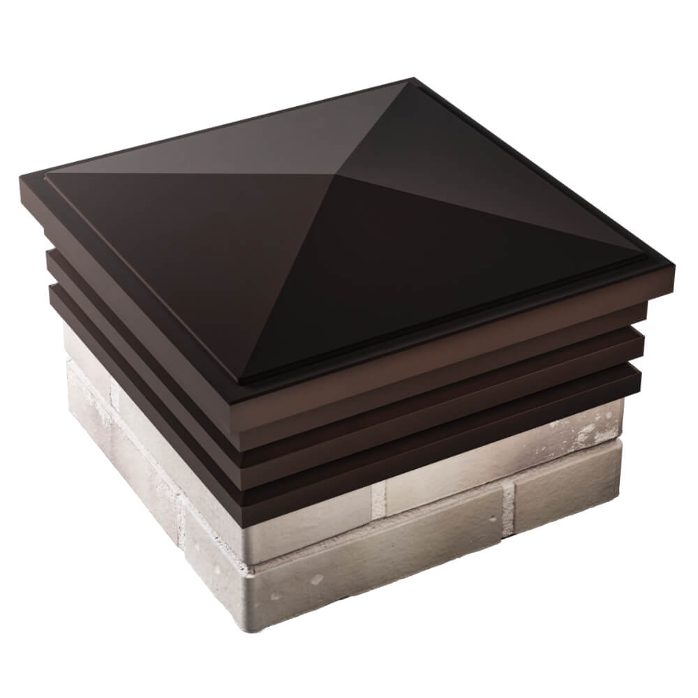 Колпак Zking Бона ХайТек Коричневый на столб 1.5х1.5 кирпича (385х385мм) в Феодосии фото