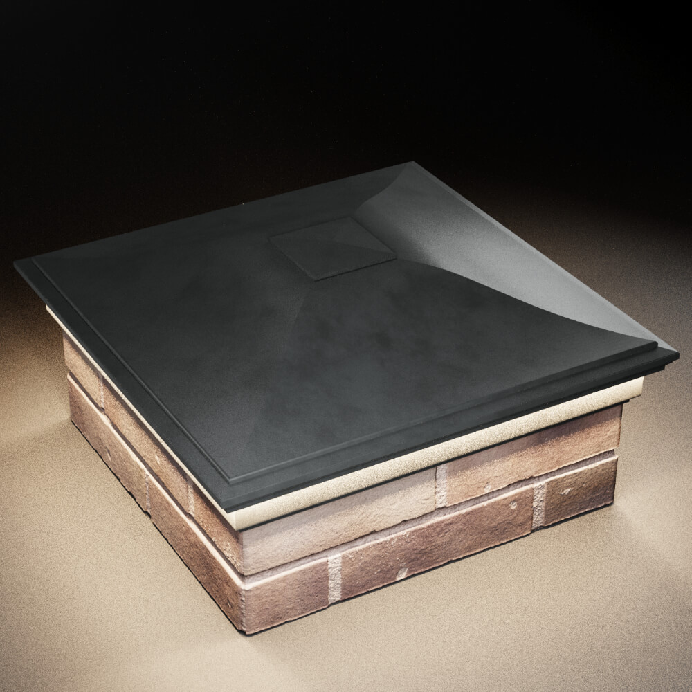 Колпак Zking Монблан Серый на столб 2х2 кирпича (515х515мм) c подсветкой в Феодосии фото