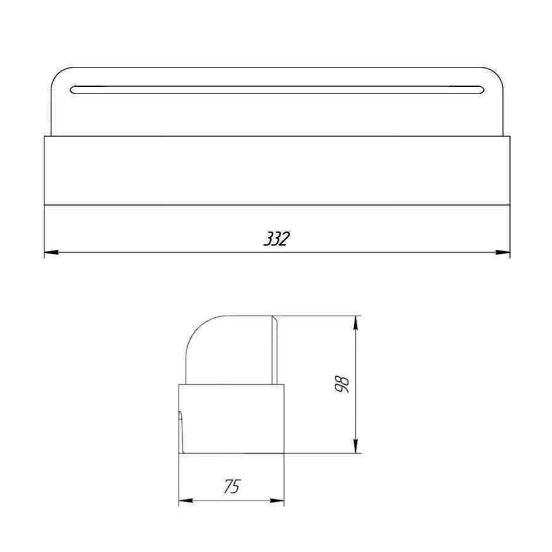 LED Светильник для шаговой плиты STONE Светлая Галька 330х75х98мм в Феодосии фото