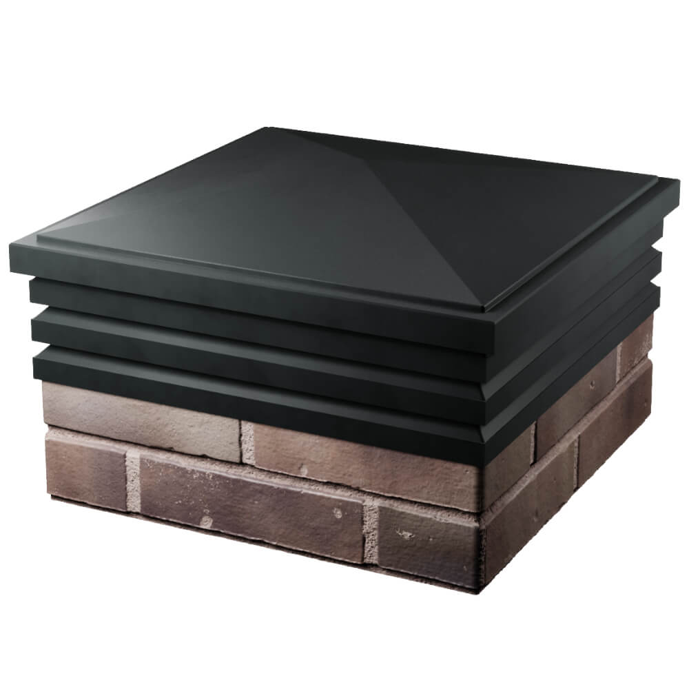 Колпак Zking Бона ХайТек Черный на столб 2х2 кирпича (513х513мм) в Феодосии фото