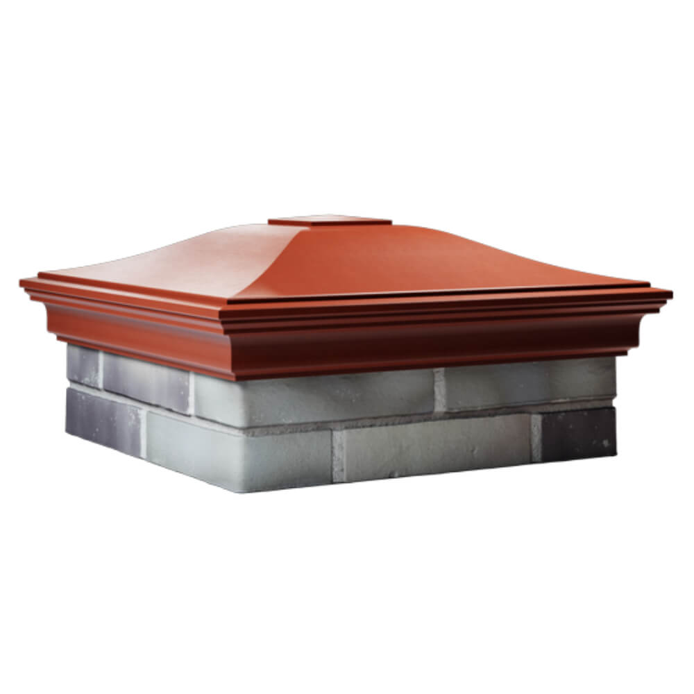 Колпак Zking Монблан Красный на столб 2х2 кирпича (515х515мм) в Феодосии фото