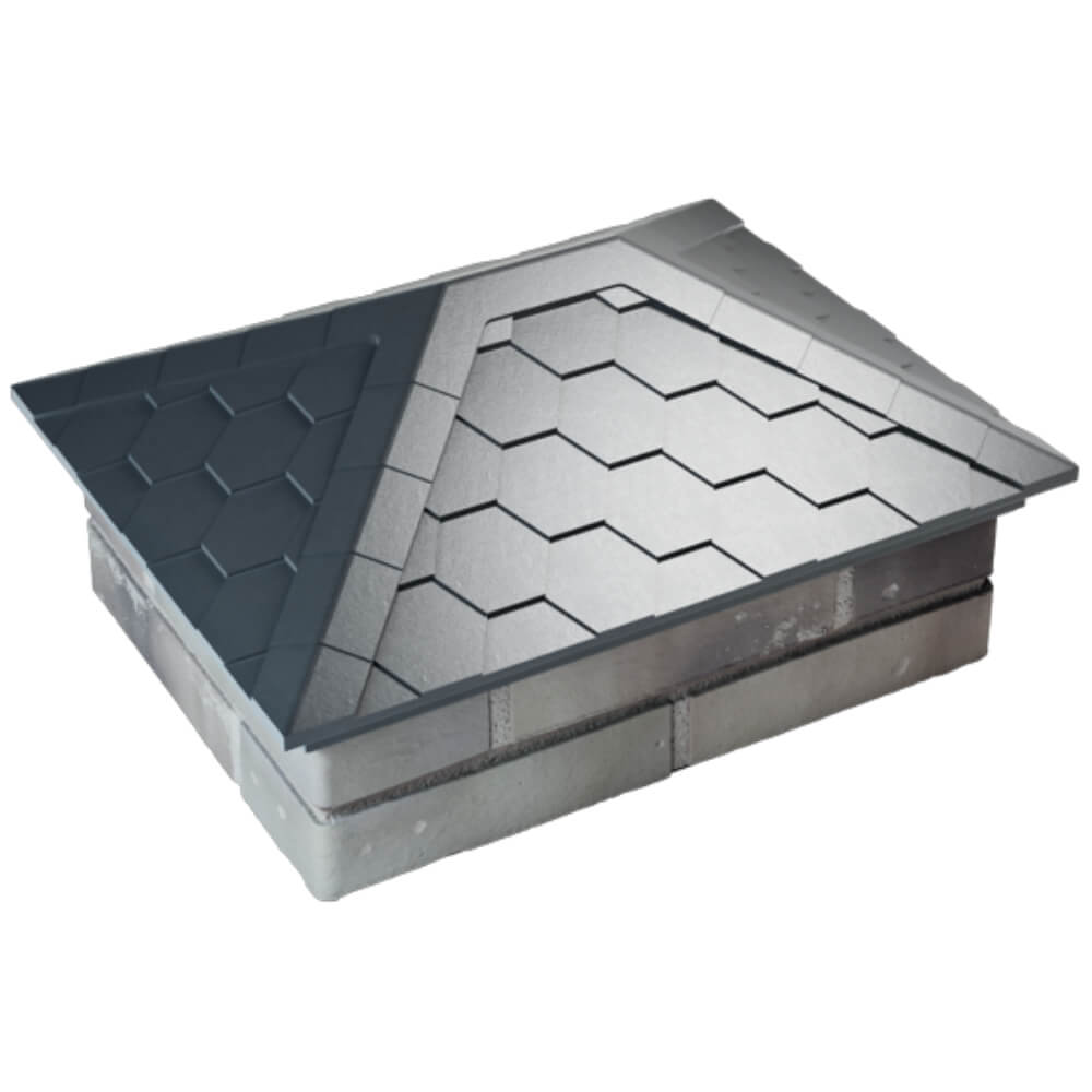 Колпак Zking Эверест Серый на столб 2х1.5 кирпича (520х390мм) Феодосия фото