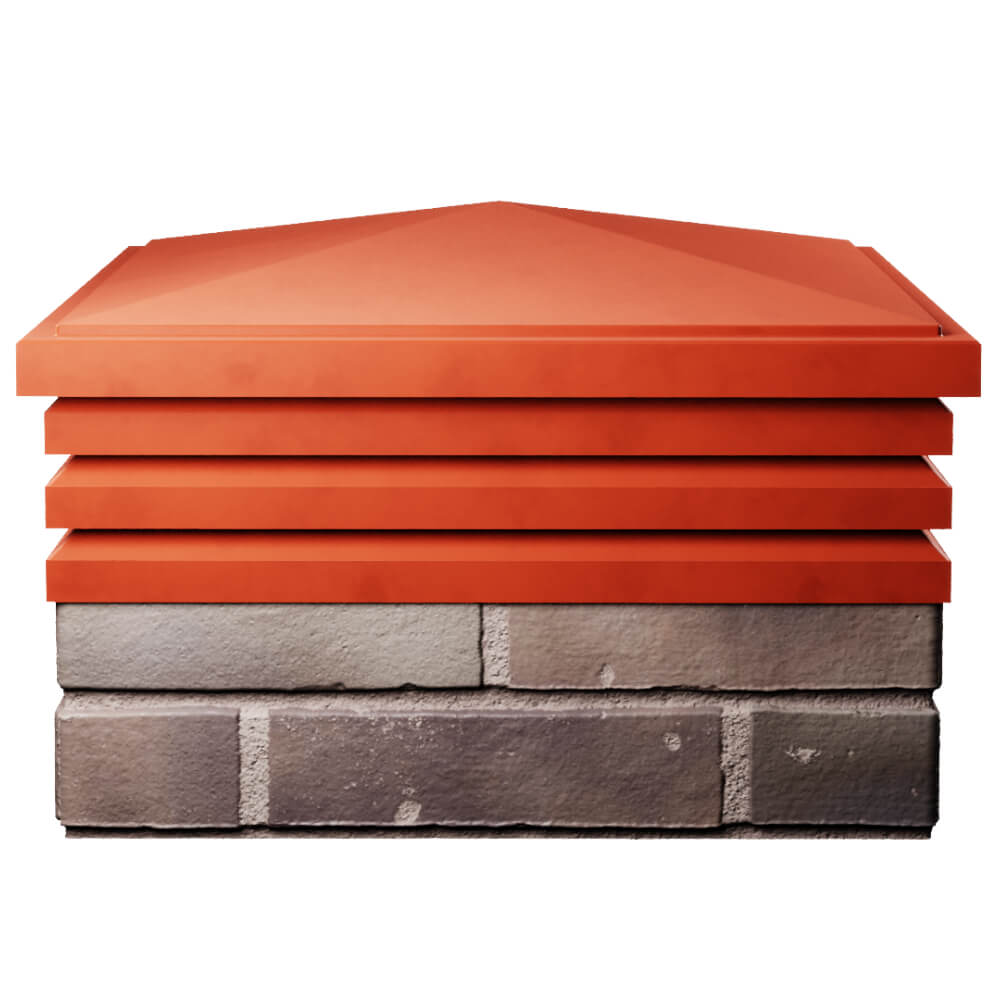 Колпак Zking Бона ХайТек Красный на столб 2х2 кирпича (513х513мм) Феодосия фото