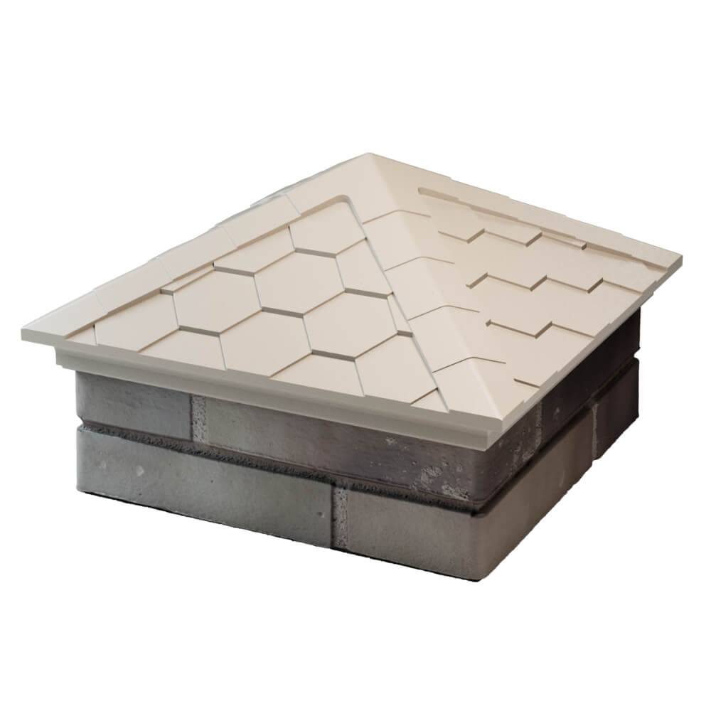 Колпак Zking Эверест Бежевый на столб 1.5х1.5 кирпича (390х390мм) в Феодосии фото