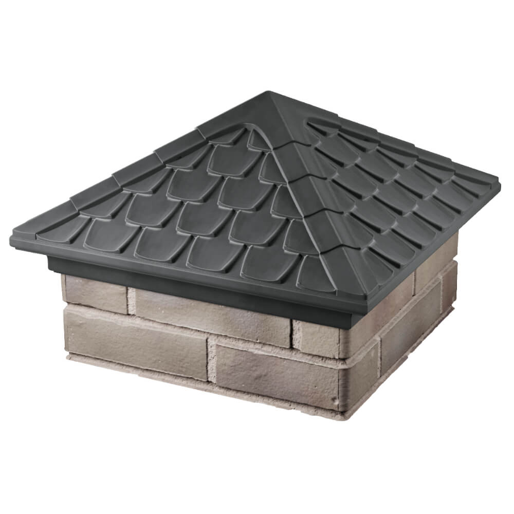 Колпак Zking Эльбрус Серый на столб 1.5х1.5 кирпича (385х385мм) в Феодосии фото