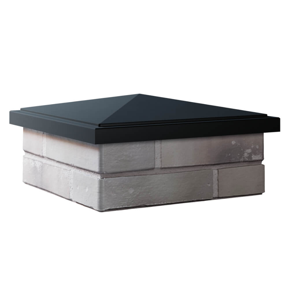 Колпак Zking БонаМоно Черный на столб 1.5х1.5 кирпича (385х385, 400х400мм) в Феодосии фото