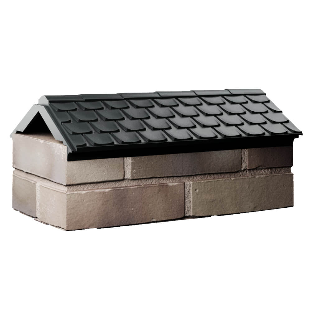 Парапет Zking Эльбрус Черный с посадкой на 1 кирпич (255мм) Феодосия фото