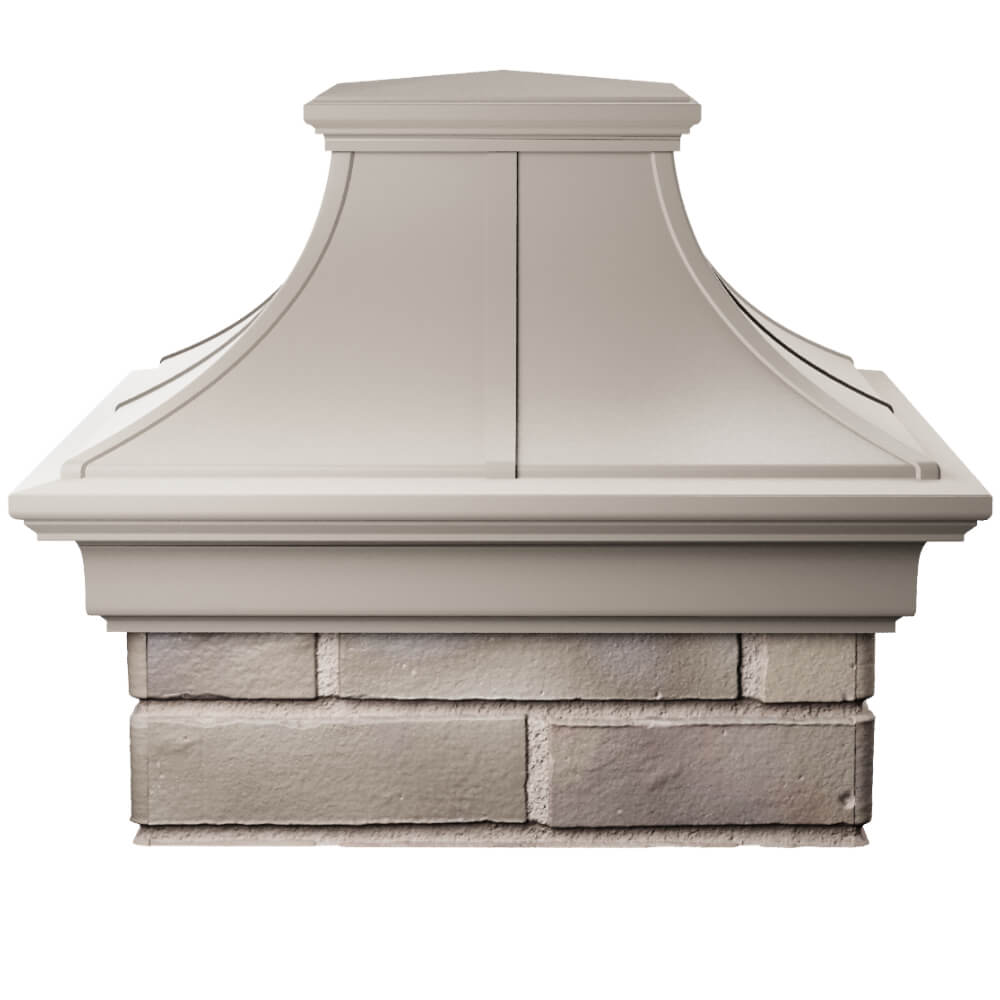 Колпак Zking Монблан Премиум Бежевый на столб 1.5х1.5 кирпича (385х385мм) Феодосия фото