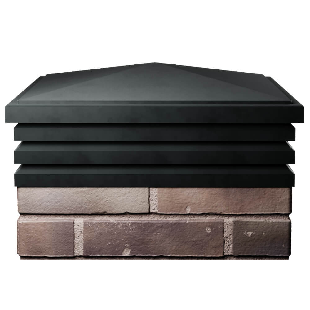 Колпак Zking Бона ХайТек Черный на столб 2х2 кирпича (513х513мм) Феодосия фото