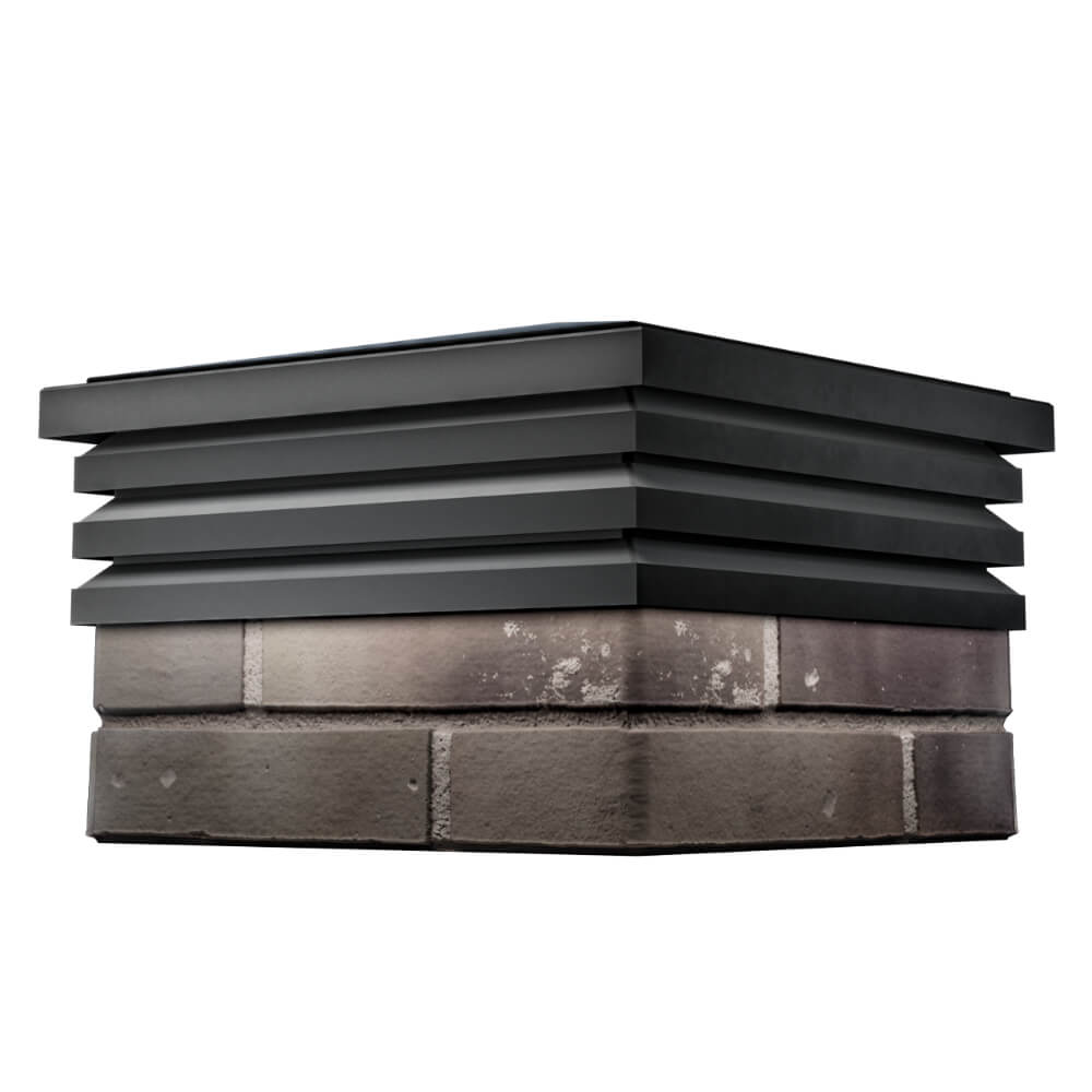 Колпак Zking Бона ХайТек Черный на столб 1.5х1.5 кирпича (385х385мм) в Феодосии фото