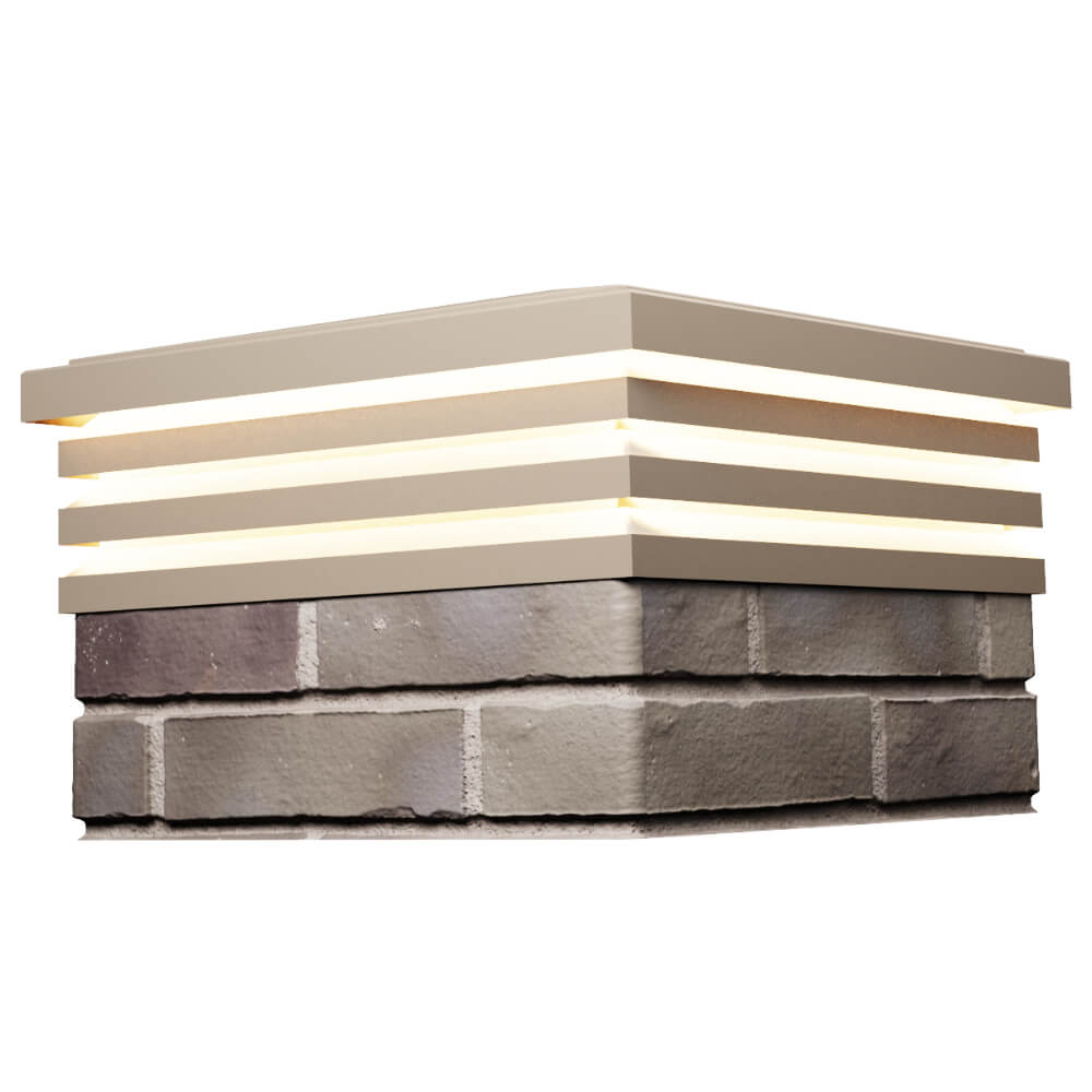 Колпак Zking Бона ХайТек Бежевый на столб 1.5х1.5 кирпича (385х385мм) с подсветкой в Феодосии фото