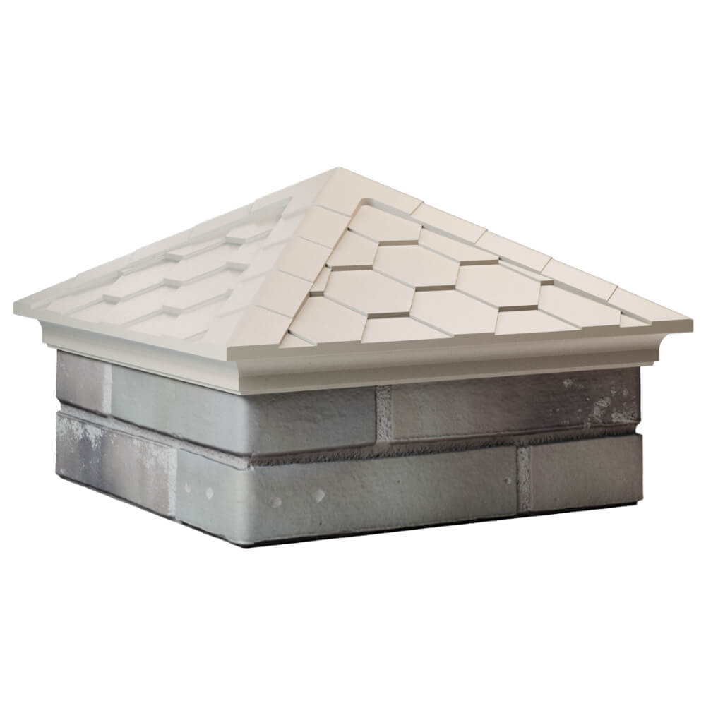 Колпак Zking Эверест Бежевый на столб 1.5х1.5 кирпича (390х390мм) в Феодосии фото