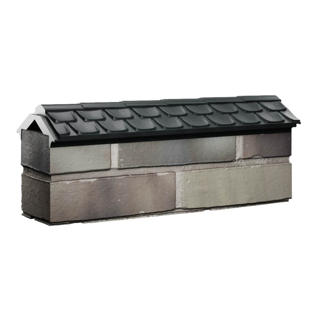 Парапет Zking Эльбрус Черный с посадкой на 0.5 кирпича (130мм) Феодосия фото