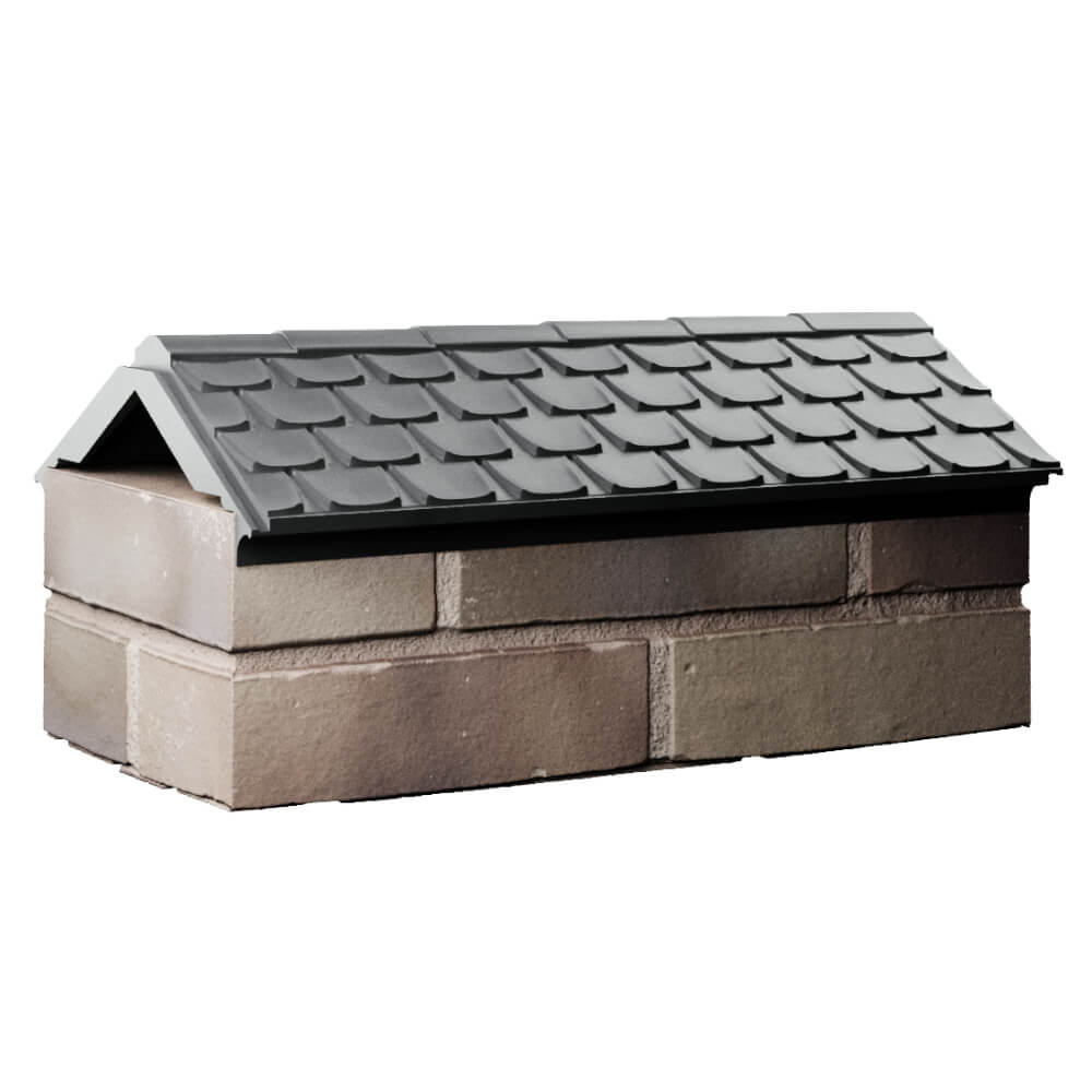 Парапет Zking Эльбрус Серый с посадкой на 1 кирпич (255мм) Феодосия фото