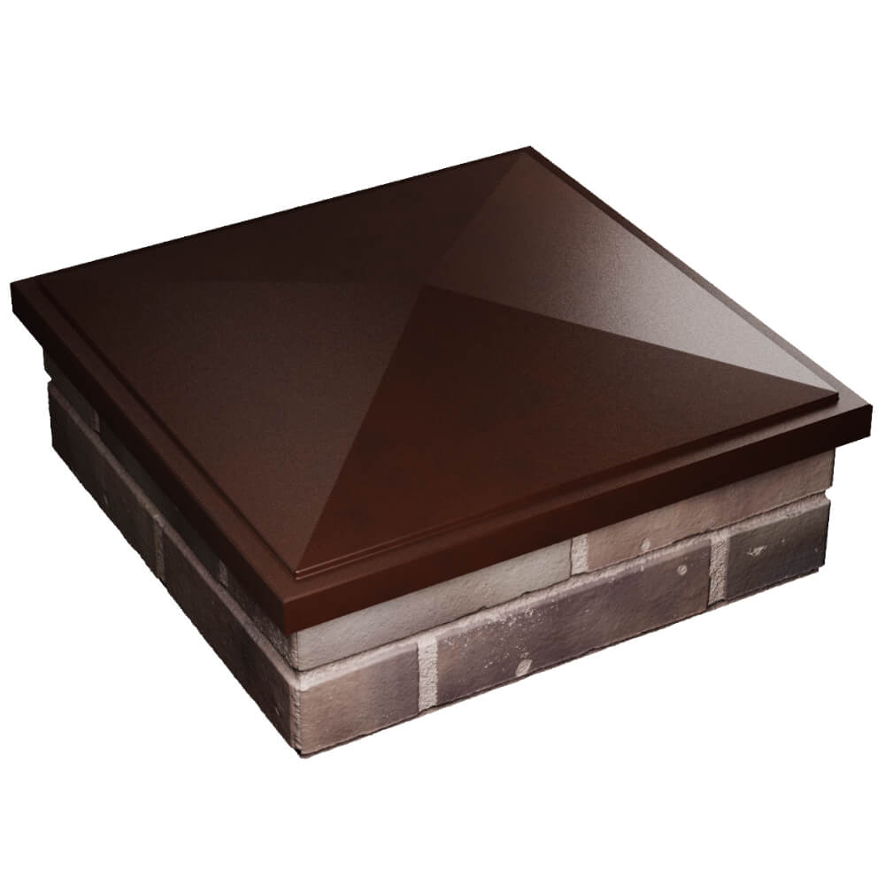 Колпак Zking БонаМоно Коричневый на столб 2х2 кирпича (515х515, 530х530мм) в Феодосии фото