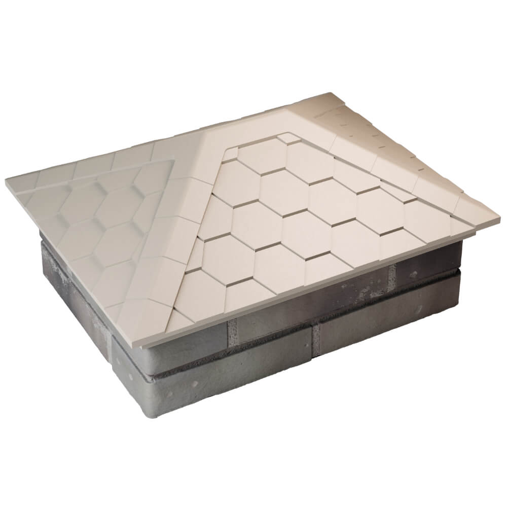 Колпак Zking Эверест Бежевый на столб 2х1.5 кирпича (520х390мм) Феодосия фото