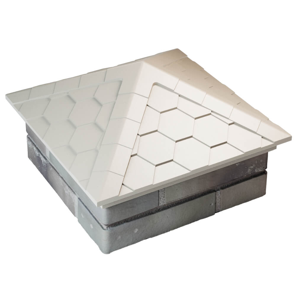 Колпак Zking Эверест Бежевый на столб 1.5х1.5 кирпича (390х390мм) в Феодосии фото