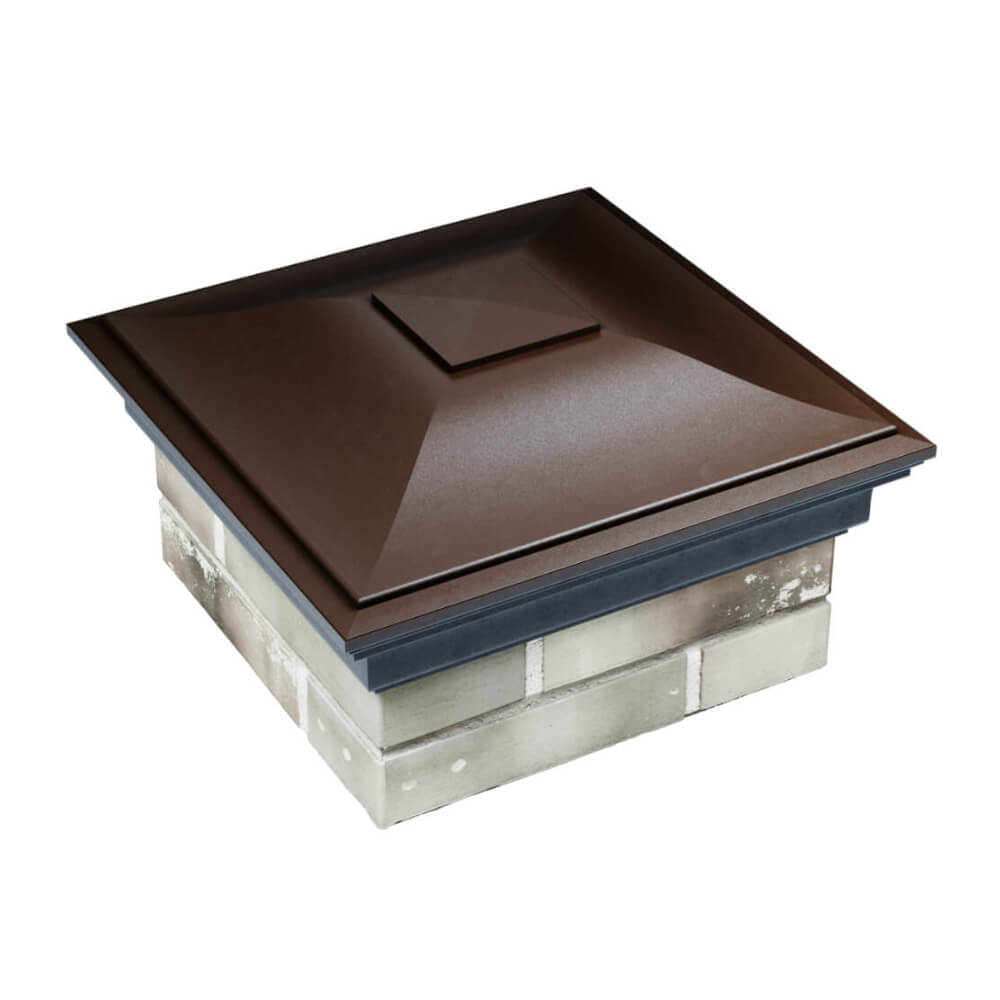 Колпак Zking Монблан Коричневый на столб 1.5х1.5 еврокирпича 0.7НФ (355х355мм) в Феодосии фото