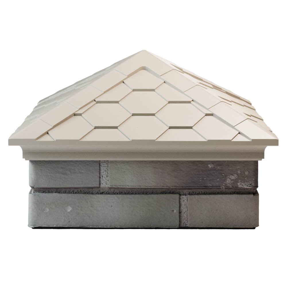 Колпак Zking Эверест Бежевый на столб 1.5х1.5 кирпича (390х390мм) Феодосия фото