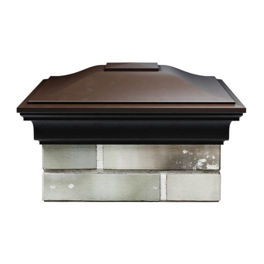 Колпак Zking Монблан Коричневый на столб 1.5х1.5 еврокирпича 0.7НФ (355х355мм) Феодосия фото