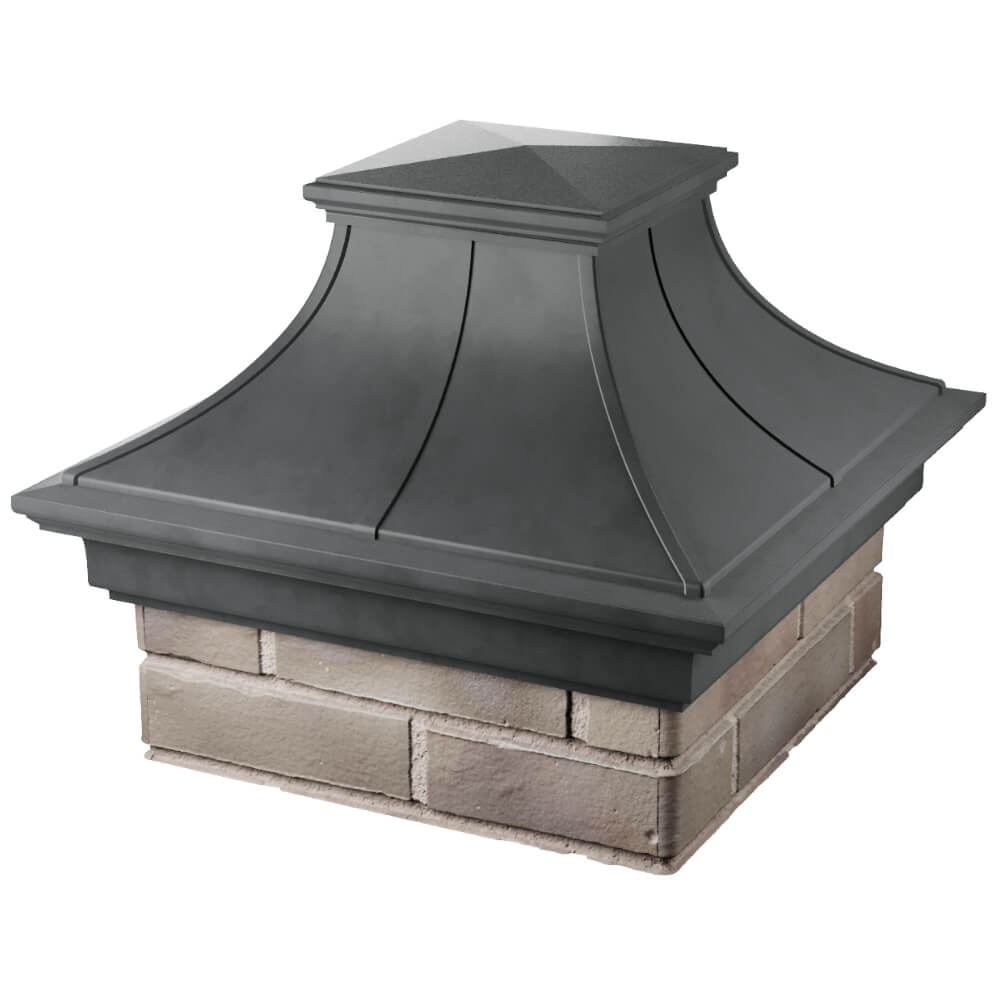 Колпак Zking Монблан Премиум Серый на столб 1.5х1.5 кирпича (385х385мм) в Феодосии фото