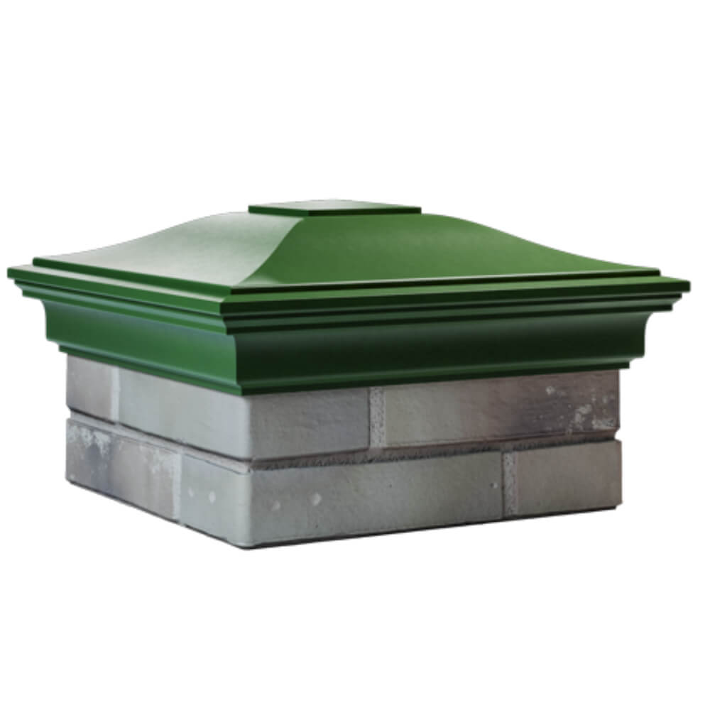 Колпак Zking Монблан Зеленый на столб 1.5х1.5 кирпича (385х385мм) в Феодосии фото