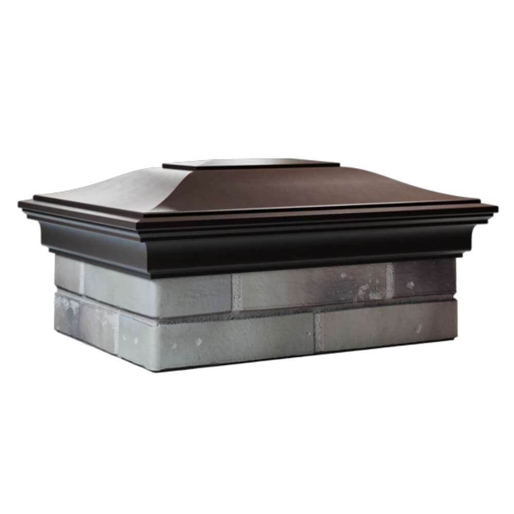 Колпак Zking Монблан Коричневый на столб 2х1.5 кирпича (515х385мм) в Феодосии фото