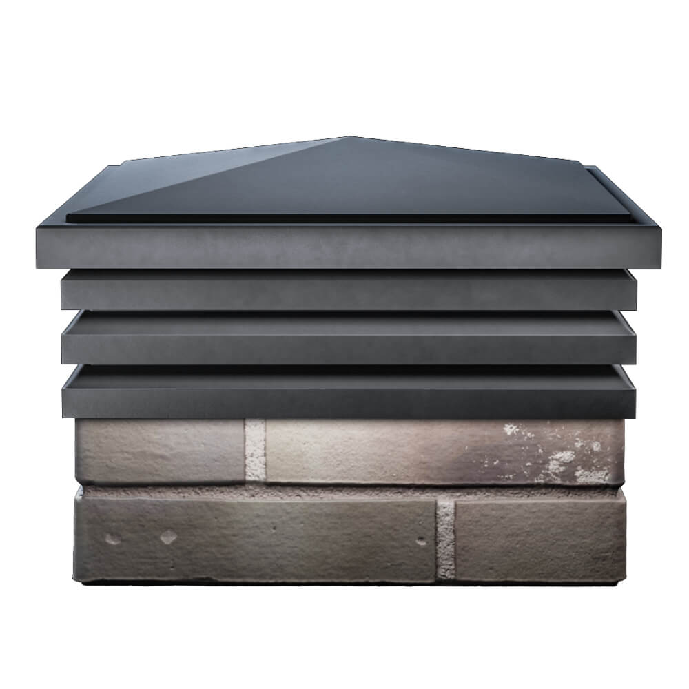 Колпак Zking Бона ХайТек Серый на столб 1.5х1.5 кирпича (385х385мм) Феодосия фото