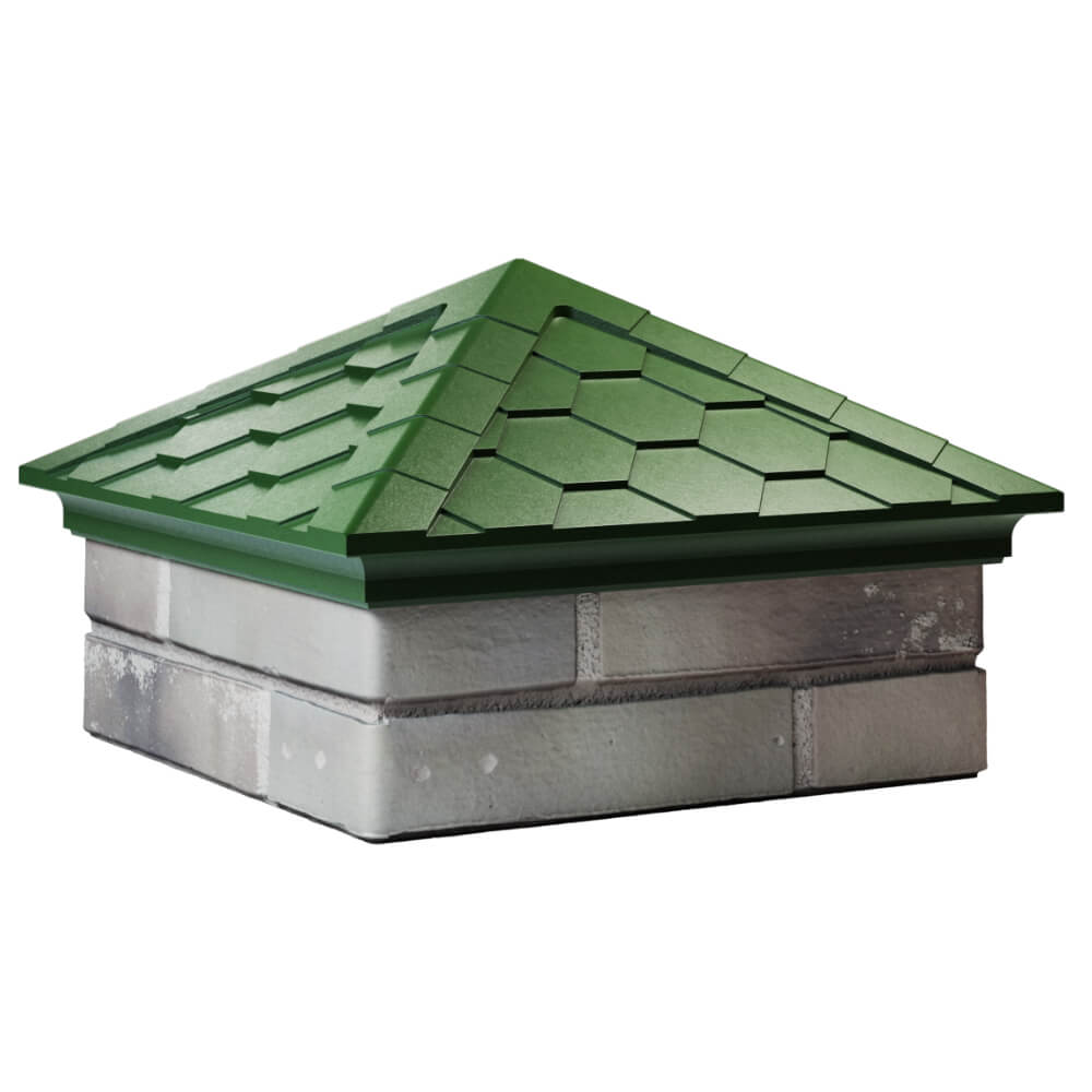 Колпак Zking Эверест Зеленый на столб 1.5х1.5 кирпича (390х390мм) в Феодосии фото