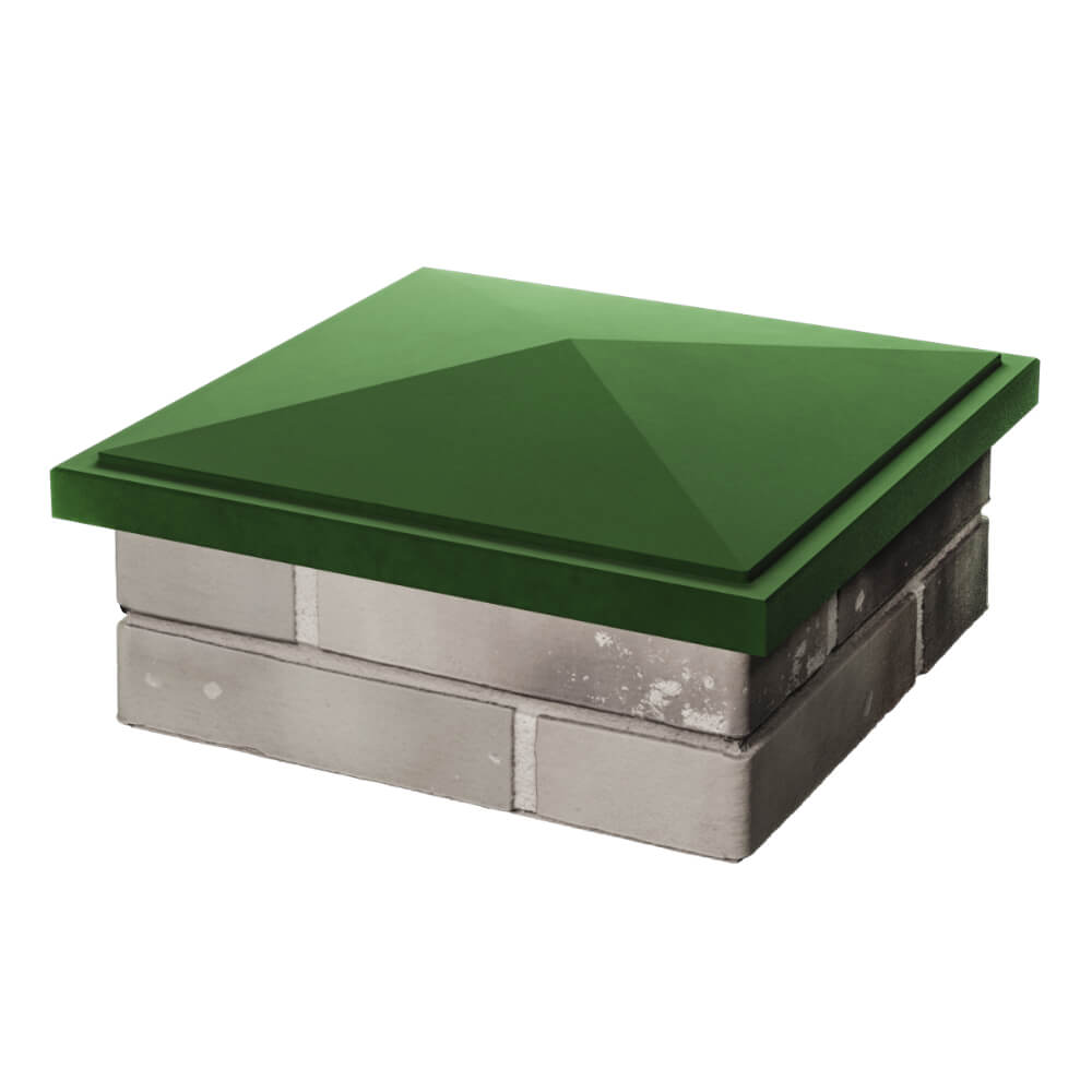 Колпак Zking БонаМоно Зеленый на столб 1.5х1.5 кирпича (385х385, 400х400мм) в Феодосии фото