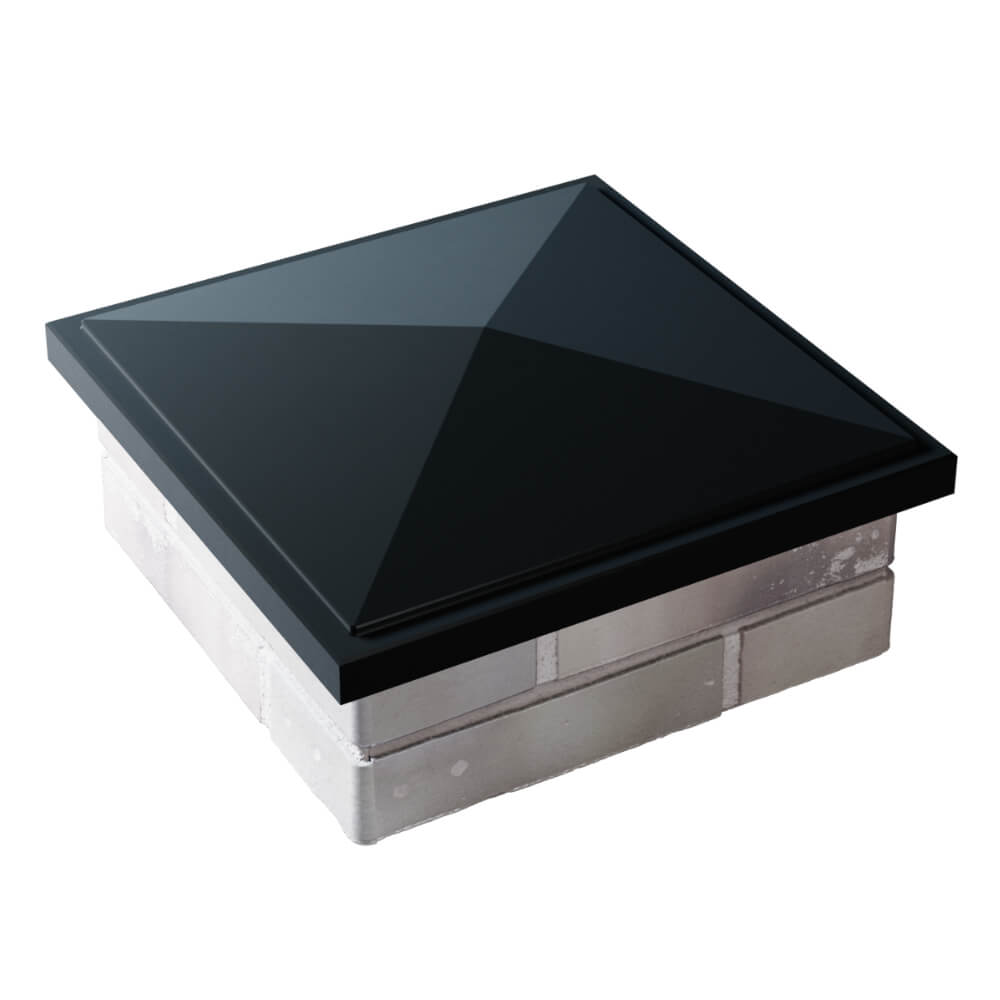 Колпак Zking БонаМоно Черный на столб 1.5х1.5 кирпича (385х385, 400х400мм) в Феодосии фото