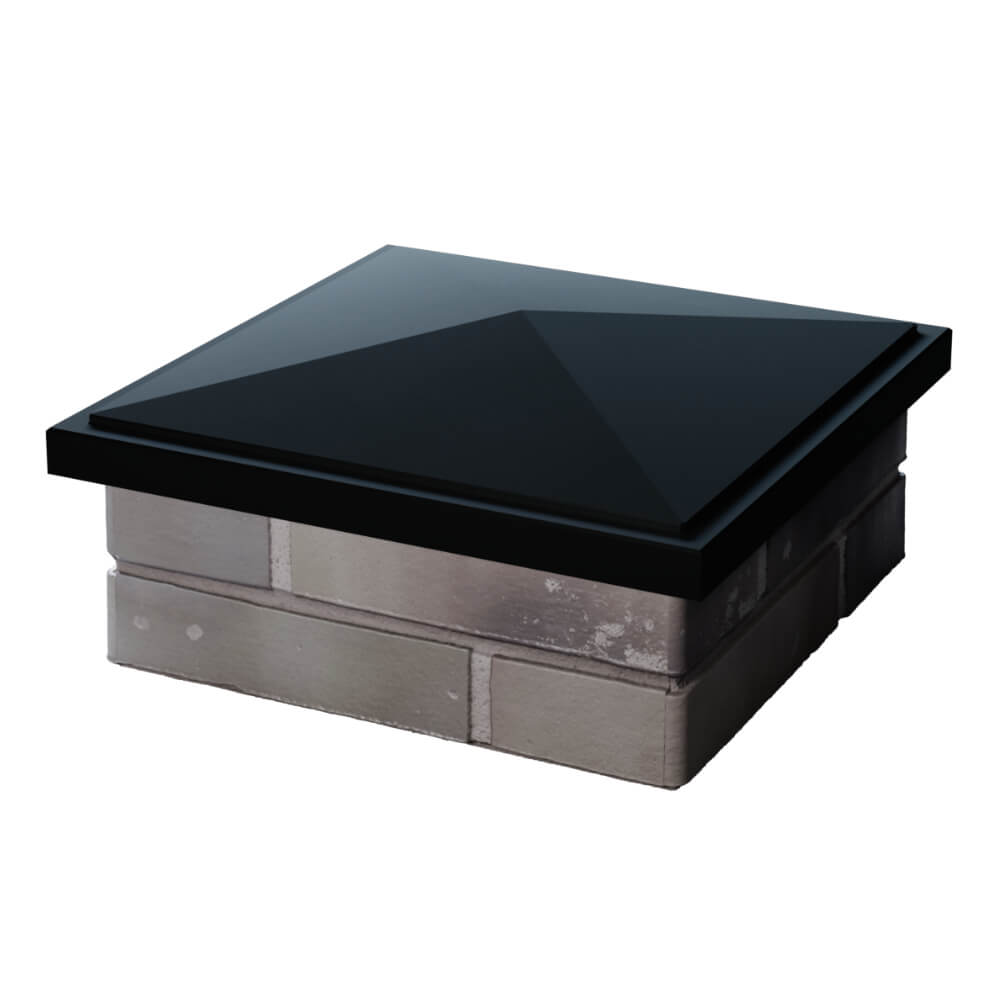 Колпак Zking БонаМоно Черный на столб 1.5х1.5 кирпича (385х385, 400х400мм) в Феодосии фото