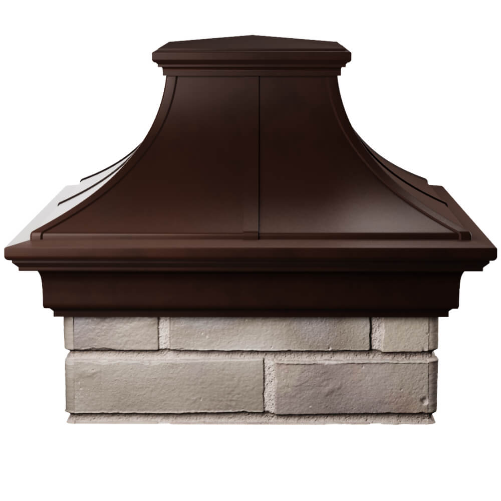 Колпак Zking Монблан Премиум Коричневый на столб 1.5х1.5 кирпича (385х385мм) Феодосия фото