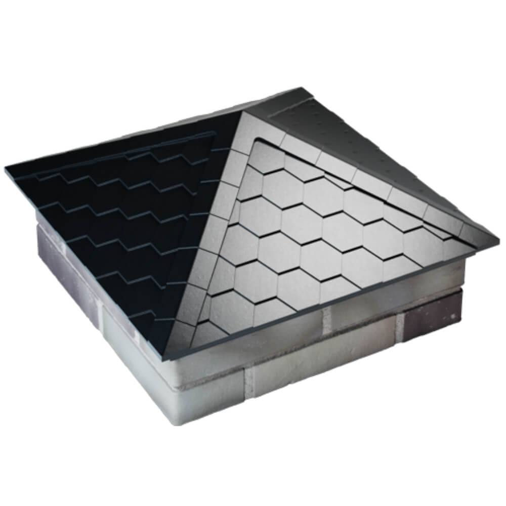 Колпак Zking Эверест Черный на столб 2х2 кирпича (535х535мм) Феодосия фото