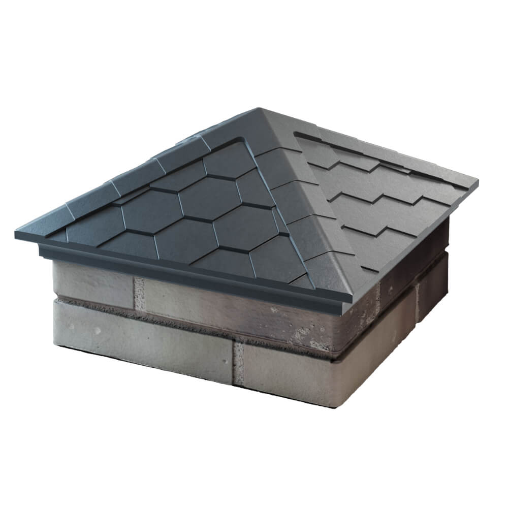 Колпак Zking Эверест Серый на столб 1.5х1.5 кирпича (390х390мм) в Феодосии фото